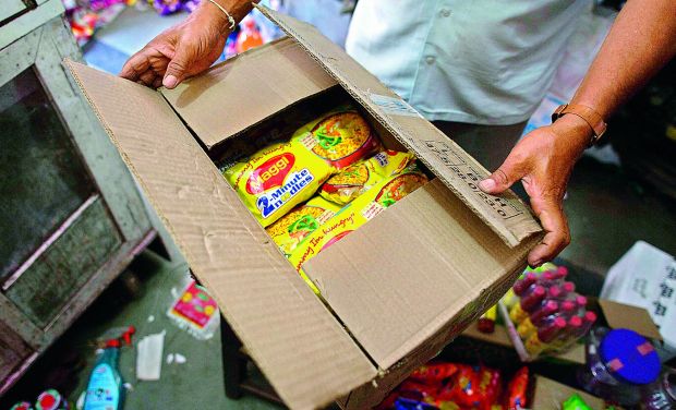Packets of Maggi are being removed from shelves of shops on Friday (Photo: AFP) Packets of Maggi are being removed from shelves of shops on Friday (Photo: AFP)